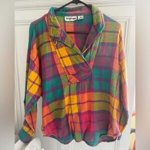 Flannel shirt and shorts set